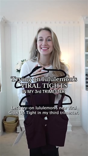 The new Glow Up Tight really is going to be amazing support once I have this baby 🤍🐣🫶🏼 @lululemon you've done it again these are so good! #pregnanttiktok #lululemonhaul #lululemonaddict #lululemon