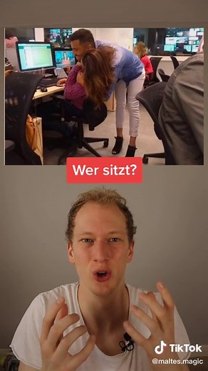 Illusion mit Stuhl: Wer sitzt - Mann oder Frau?