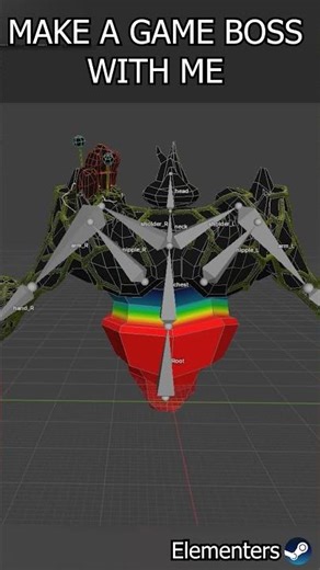 I've been working on this new boss model. #GameDev #IndieGame #Gaming #GameDevelopment #IndieDev