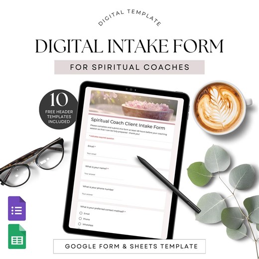 Spiritual Coach Digital Intake Form Holistic Intiuitive Coaching Google Form Client Onboarding Coachee Questions New Customer Welcome Packet - Etsy