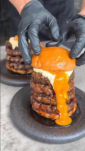 たっぷりマヨネーズの濃厚タルタルソースで作る和牛テリヤキバーガー🍔 #japanesefood