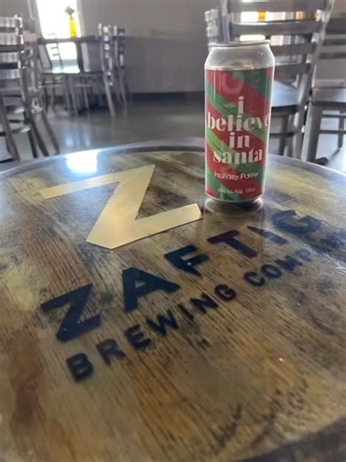 Santa’s sleigh has officially landed at Zaftig! 🎄 I Believe in Santa is back — available in cans and on tap starting today! 🍺✨ #drinklocal #cozybeer #grokai #IBelieve #columbuscraftbeer | Zaftig Brewing Co.
