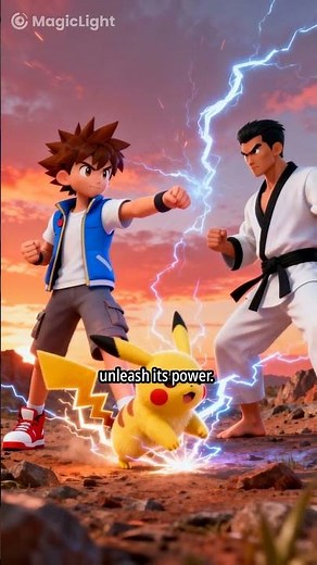 Clash Of Heroes -Goku vs Ash – The Legendary Showdown #aivideo #pokemon #goku #fight