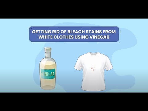 Getting rid of bleach stains from white clothes using vinegar