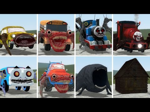 OLD AND NEW UPDATE:CAR EATER,SCHOOL BUS EATER,THE BLOOP,HOUSE HEAD,TRAIN EATER IN GMOD!!