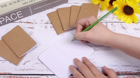 Harloon 200 Pack Pocket Notebook Softcover Mini Journals 2.5 x 4 Inches Small Notepad Mini Journal Kraft Brown Notebook Tiny Memo Notepad for Travel Diary Student Kid Office School, 24 Sheets/Pack