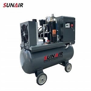 [Hot Item] Portable Screw Air Compressor with Tank 100L Single Phase Compressor 4kw Industrial Compressor