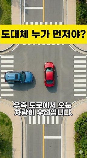 누가 먼저 가야 할까? 신호등 없는 교차로 통행순서 완벽정리#교통사고, #초보운전, #도로교통법, #운전꿀팁, #교차로