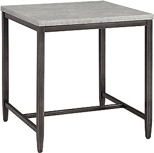 Signature Design by Ashley Shybourne Square End Table, Light Gray