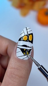 Cute Mummy nail art 🎃👻 #halloween | NailchampioN