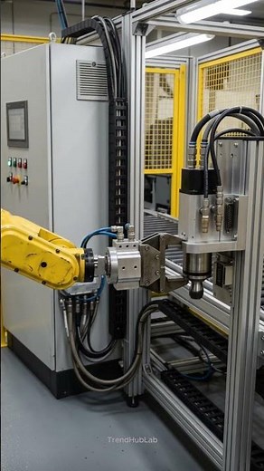 Industrial Robot Automatic Tool Change System in Action
