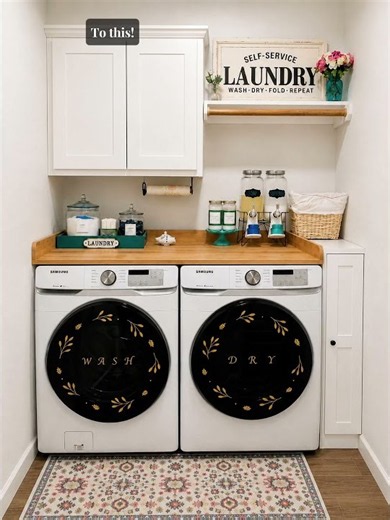 Small Laundry Room Makeover | DIY Laundry Room Transformation ❤️#Shorts