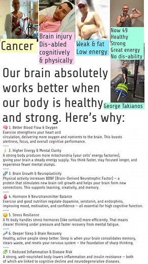 My unique protocol builds muscle, burns fat, improves energy, cardiovascular health, sleep, mood, metabolic health, and brain health simultaneously - BE CONSISTENT DAILY WITH: 1. Resistance movement - 6 to 12 sets in the morning before your breakfast. Control the movement throughout the full range of motion using your muscles, not gravity or momentum. 2. Exercise; go for a 10 minute walk after each meal 3. Fresh real food predominately 4. No snacking in between meals 5. Do all your movement duri