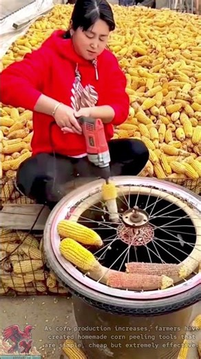Super convenient homemade corn peeling tool || Unique