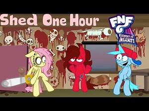 Shed Song - Friday Night Funkin' VS Fluttershy - Elements Of Insanity- [FULL SONG] - (1 HOUR)