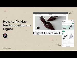 How to fix Nav bar to the top or bottom while scrolling in figma.
