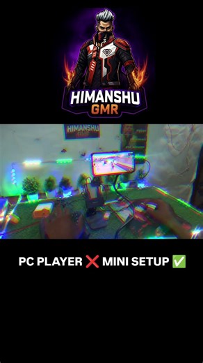 PC PLAYER ❌ MINI SETUP ✅ #vairel #trendingshorts #shortvideo #vairelviedo #freefire #freefireindia