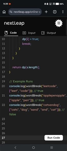 Can You Split the String? Word Break DP Problem in JavaScript