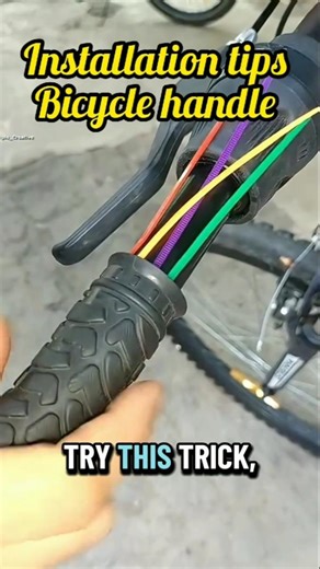 Easy tips for installing bicycle handlebar rubber #shorts