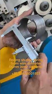 Rolling shutter spring making machine #springmachine #garagedoorsprings #extensionspring g