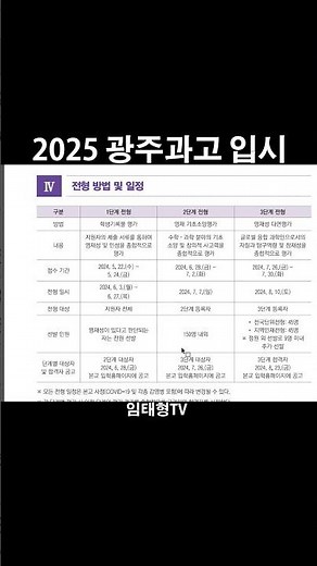 2025 광주과고 입시 요약(1단계 경쟁률/지역인재/자소서) #영재고