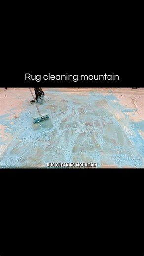 Rug cleaning mountain ASMR: satisfying scrub and muddy rug cleaning