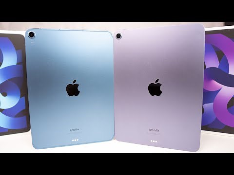 Blue & Purple iPad Air 5 - Unboxing & iPad Pro Comparison!