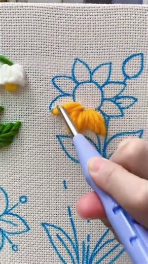 Unveil a Handcrafted Flower with Each Poke Stitch