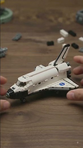 DIY LEGO NASA Space Shuttle Build in 30 Seconds | Satisfying ASMR Miniature Tutorial