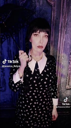 Wednesday Addams Family #Cosplay Model Fashion Style #Shorts Trend Makeup Outfit Fan Jessica Felice!