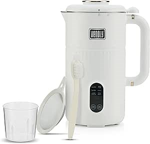 Amazon.com: Venoly Nut Milk Maker Machine - Convenient Nut Milk Machine for Homemade Plant-Based and Dairy-Free Beverages | Nut and Soy Milk Maker with Stainless Steel Blades Produces Up To 5.5 Cups (White): Home & Kitchen