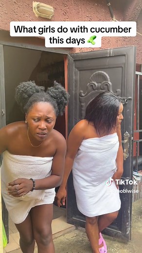 What girls are doing with cucumber #fyp #viral #tiktok #skit #followers #views #following