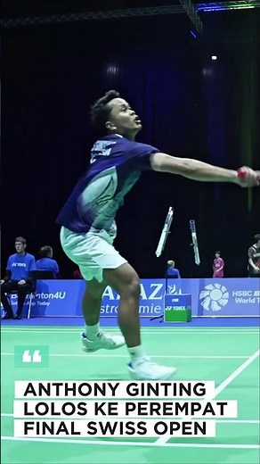 Anthony Ginting Lolos ke Perempat Final Swiss Open 2026 #Ginting #anthonyginting #swissopen