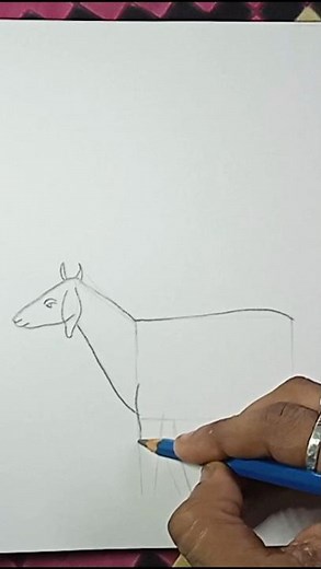 How to Draw a Goat Step by Step 🐐 | Easy Goat Drawing for Beginners | Pencil Sketch Tutorial