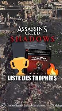 La liste des Trophées d'Assassin's Creed Shadows ! 🏆 prêt à faire le platine ?