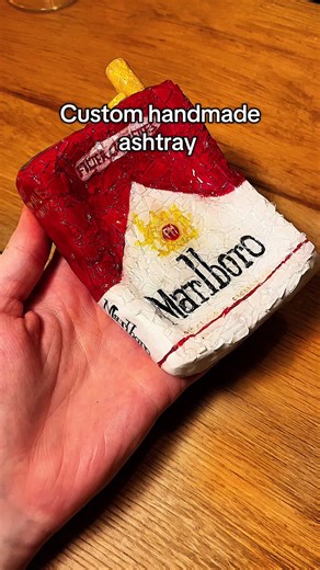 Custom Handmade Polymer Clay Ashtray Art Design