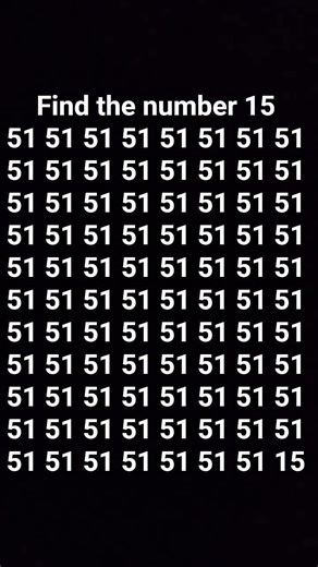 find the number 15