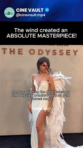 Zendaya’s ANGELIC Windstorm Moment At The Odyssey Premiere! 📉😱 | #Shorts