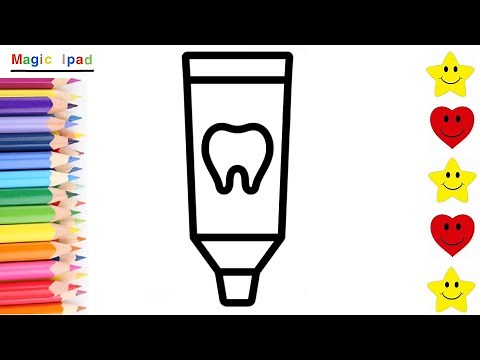 Como dibujar PASTA DE DIENTES | dibujos para niños 💓⭐ How to draw a TOOTHPASTE | drawings for kids