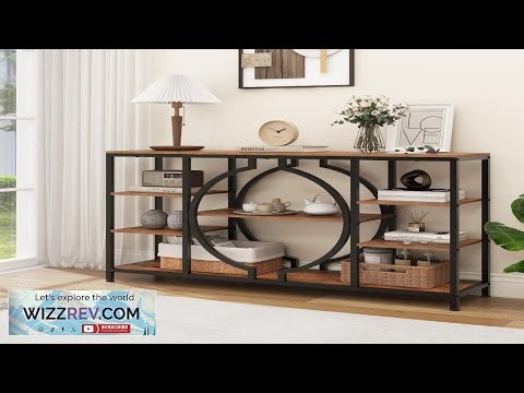 GiftGo 47" Industrial Console Tables for Entryway Rustic Sofa Table Behind Couch