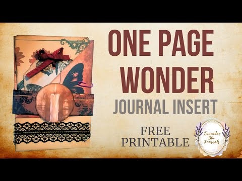 Free Junk Journal One Page Wonder Insert | Printable Pockets & Hidden Journaling Spots Tutorial