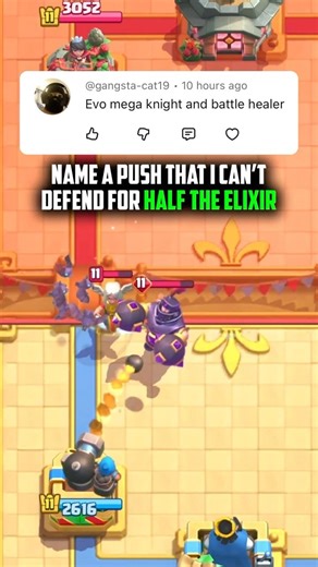Evo Mega Knight + Battle Healer vs 5 elixir 💚