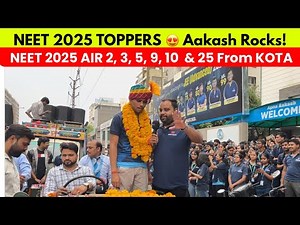 Aakash Kota NEET 2025 Toppers | AIR 2, 3, 5, 9, 10 | Historic Results Celebration 🎉