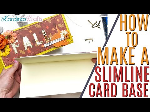 EASY How to Make a Slim Line Card Base, How to Make a Slimline Card Base Tutorial