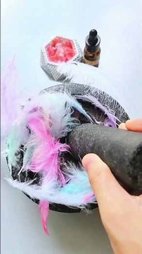 Feather mask, pressure-relieving, immersive, handmade.