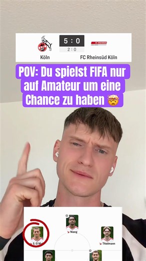 POV: Du spielst FIFA nur auf Amateur um eine Chance zu haben 🤯