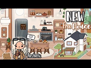 NEW FREE HOUSE Aesthetic Design🧸Toca Boca House Ideas✨FREE ITEMS NEW UPDATE Design TocaLifeWorld