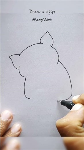 How to draw a kawaii pig #shorts