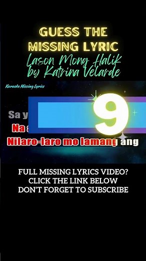 Lason Mong Halik by Katrina Velarde (Missing Lyrics Challenge) #karaoke #hd #missinglyrics #music