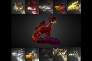 Pack - Elemental Raptor | 3D Characters | Unity Asset Store